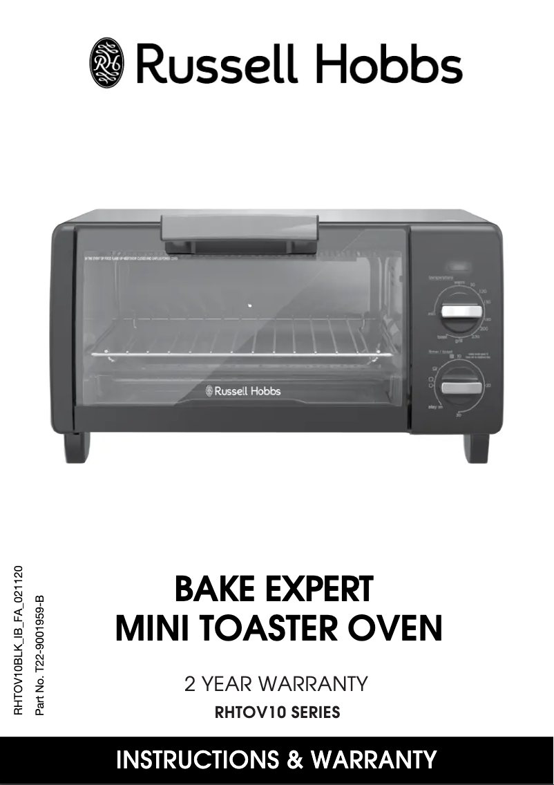 Page n°1 - Manuel utilisateur Russell Hobbs Bake Expert RHTOV10
