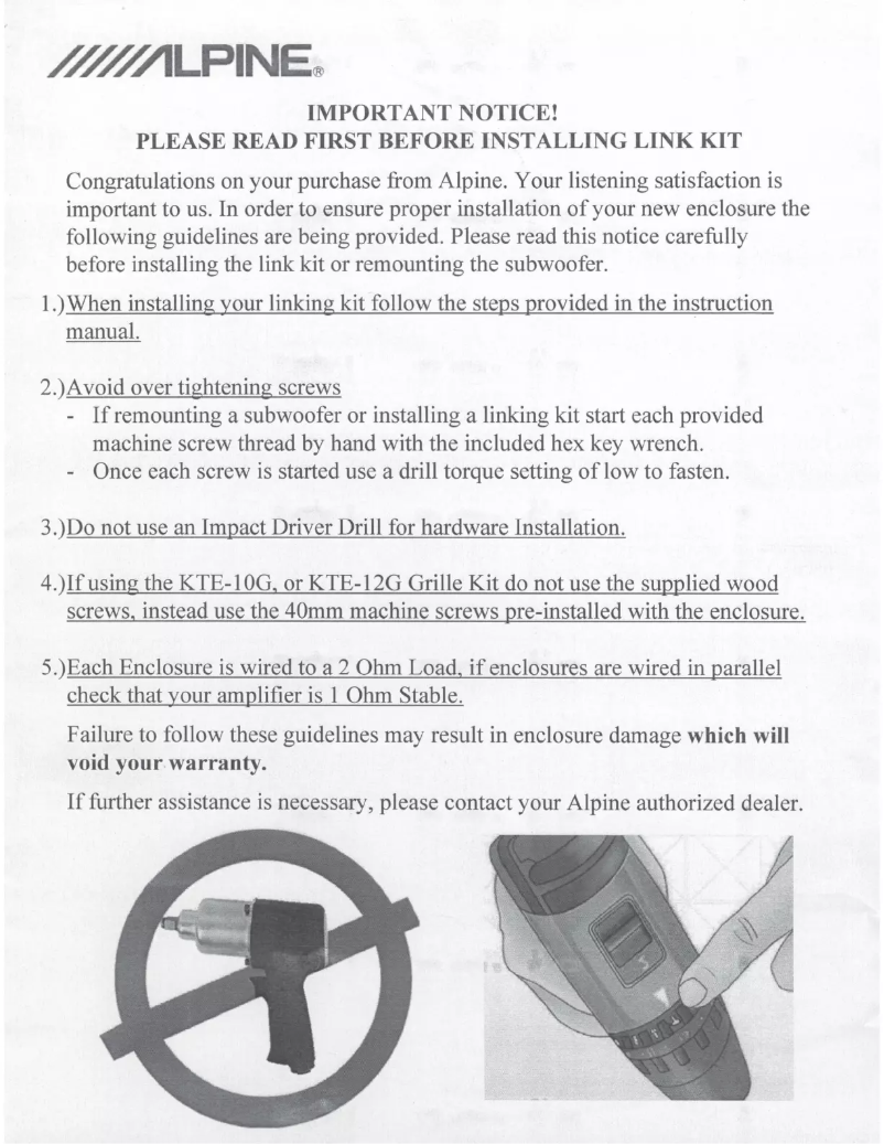 Page 1 de la notice Manuel utilisateur Alpine KTX-H10