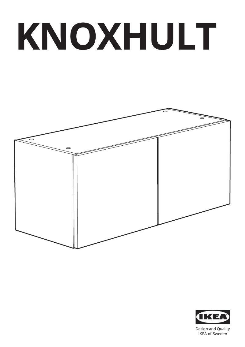 Imagen de la primera página del manual del dispositivo KNOXHULT 905.002.77