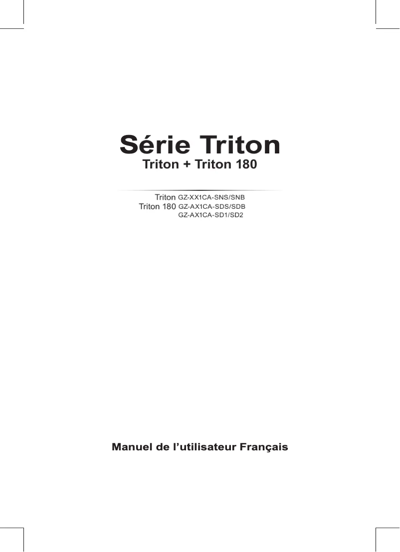 Page 1 de la notice Manuel utilisateur Gigabyte Triton