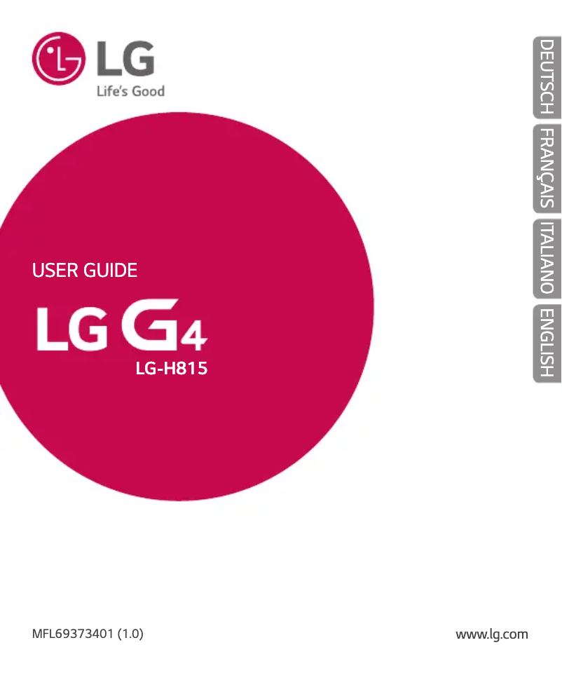 Page n°1 - Manuel utilisateur LG LG-H815