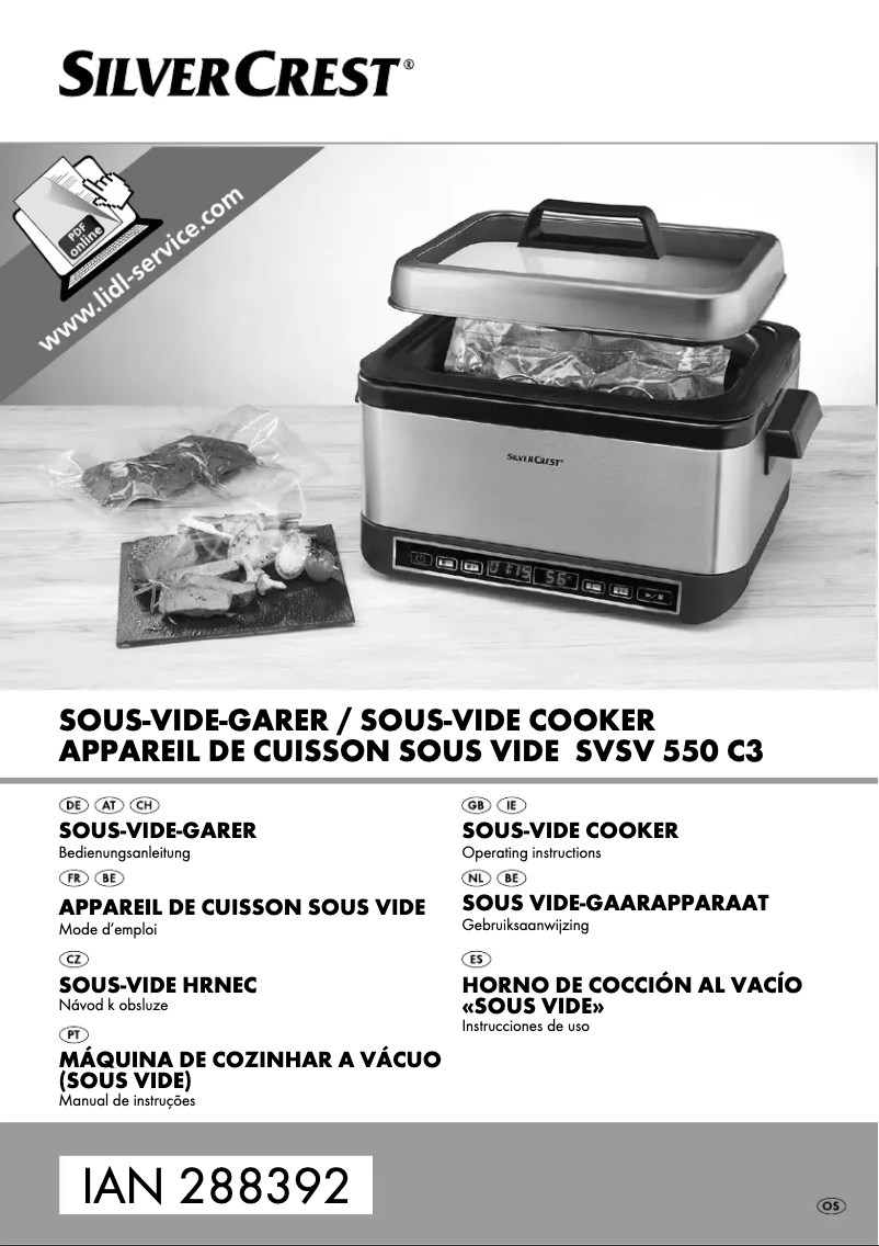 Page 1 de la notice Manuel utilisateur SilverCrest SVSV 550 C3