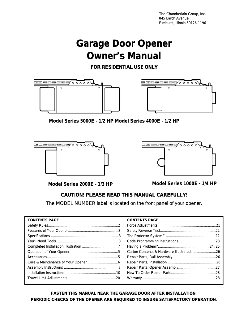 Image de la première page du manuel de l'appareil 4000E