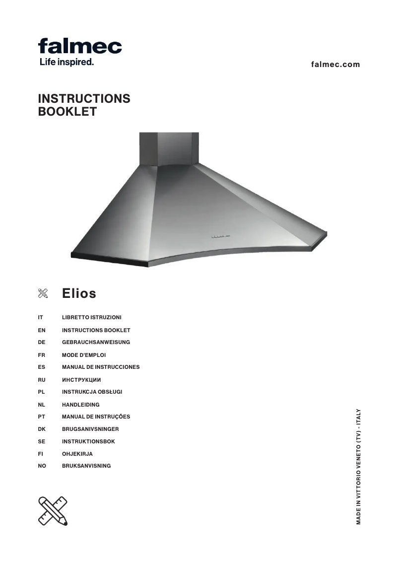 Page n°1 - Manuel utilisateur Falmec Elios