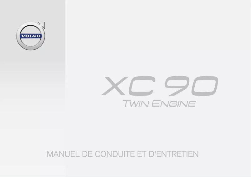 Image de la première page du manuel de l'appareil XC90 Twin Engine (2016)