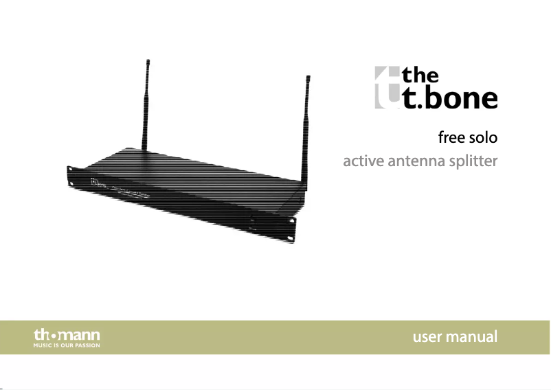 Page n°1 - Manuel utilisateur the t.bone free solo