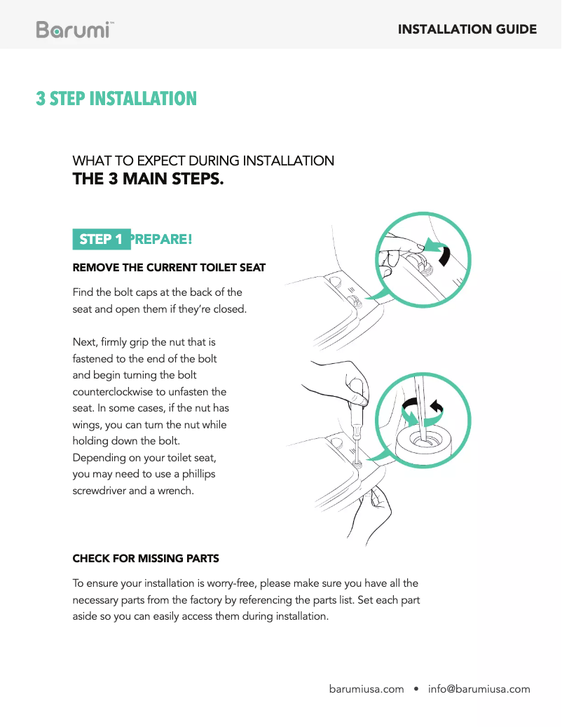 Page n°1 - Manuel utilisateur Barumi EF-BM-4001
