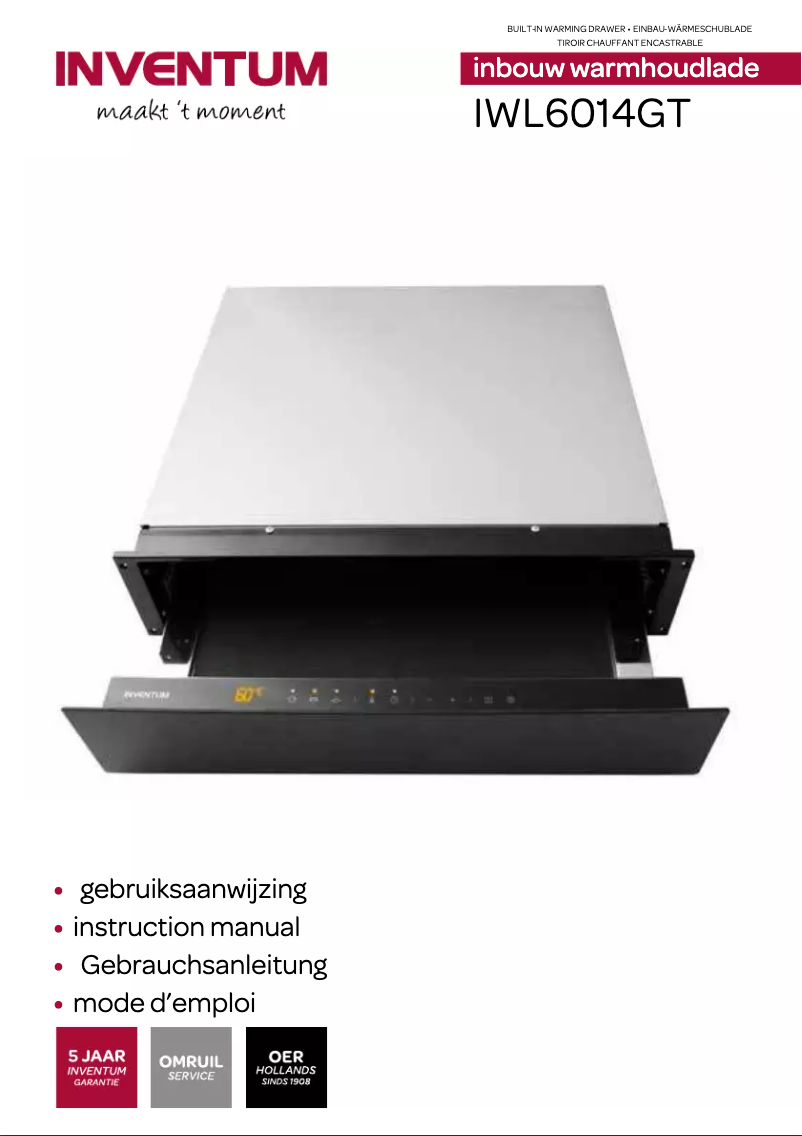 Page n°1 - Manuel utilisateur Inventum IWL6014GT