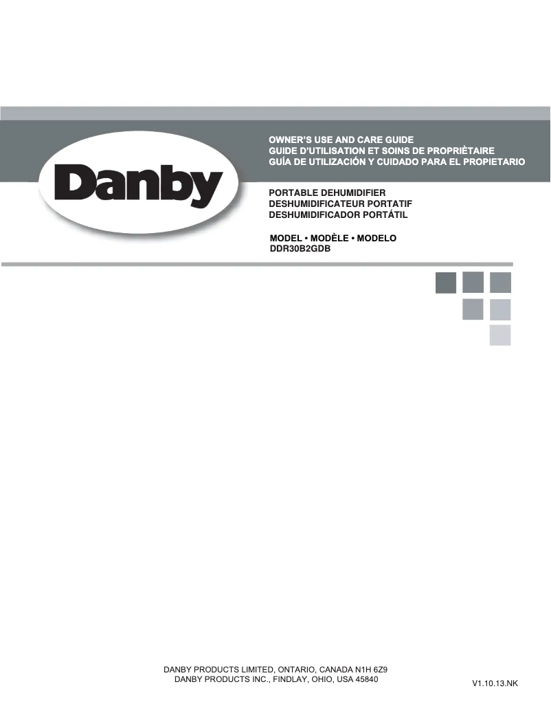 Page 1 de la notice Manuel utilisateur Danby DDR30B2GDB