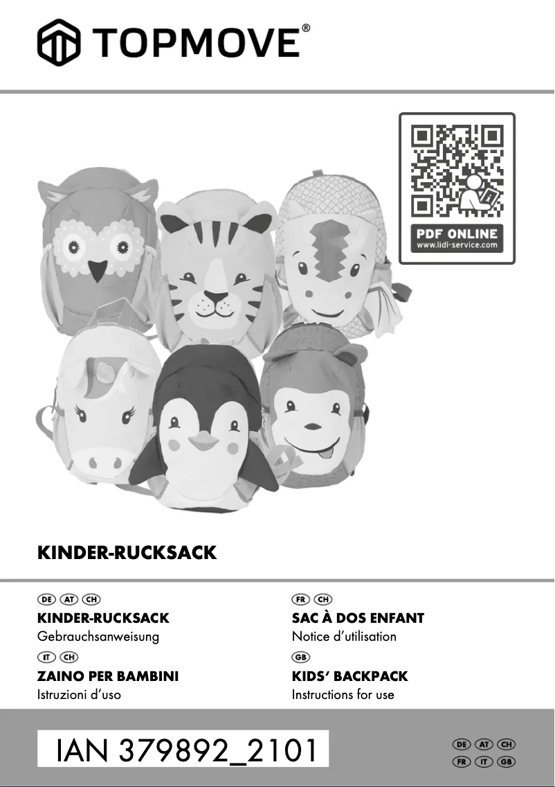 Page n°1 - Manuel utilisateur Topmove IAN 379892