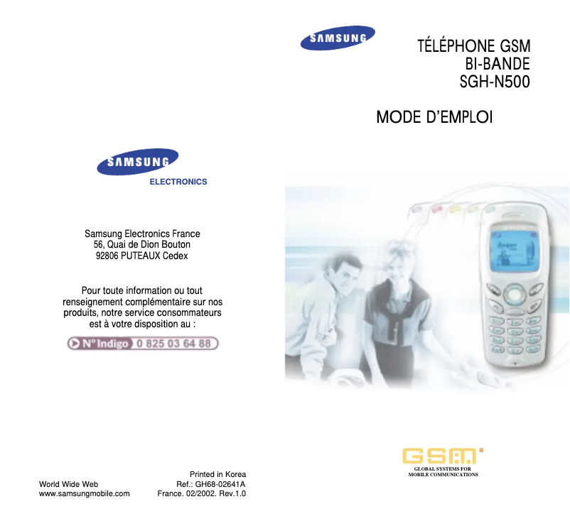 Page n°1 - Manuel utilisateur Samsung SGH-N500