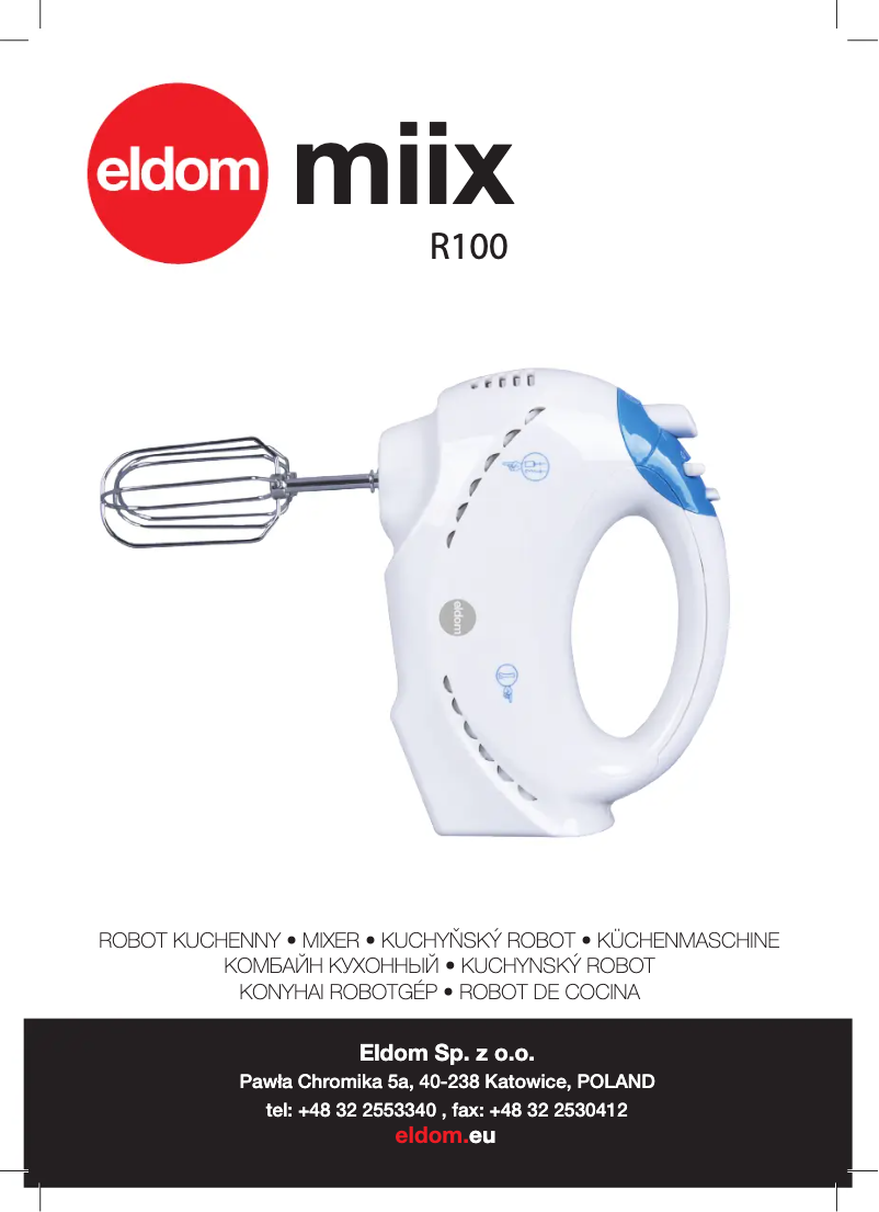 Image de la première page du manuel de l'appareil MIIX R100