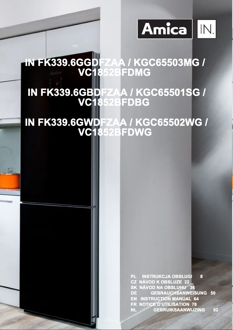 Page 1 de la notice Manuel utilisateur Amica KGC 65502 WG