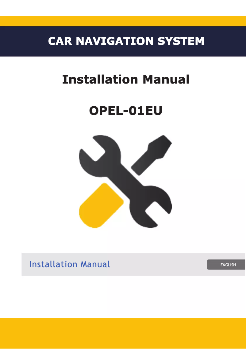 Page n°1 - Manuel utilisateur Xomax OPEL-01EU