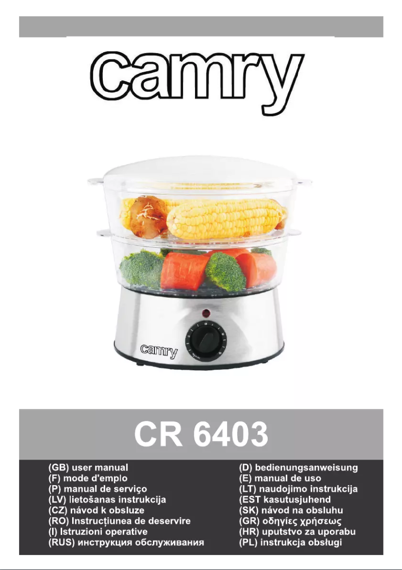 Page n°1 - Manuel utilisateur Camry CR 6403