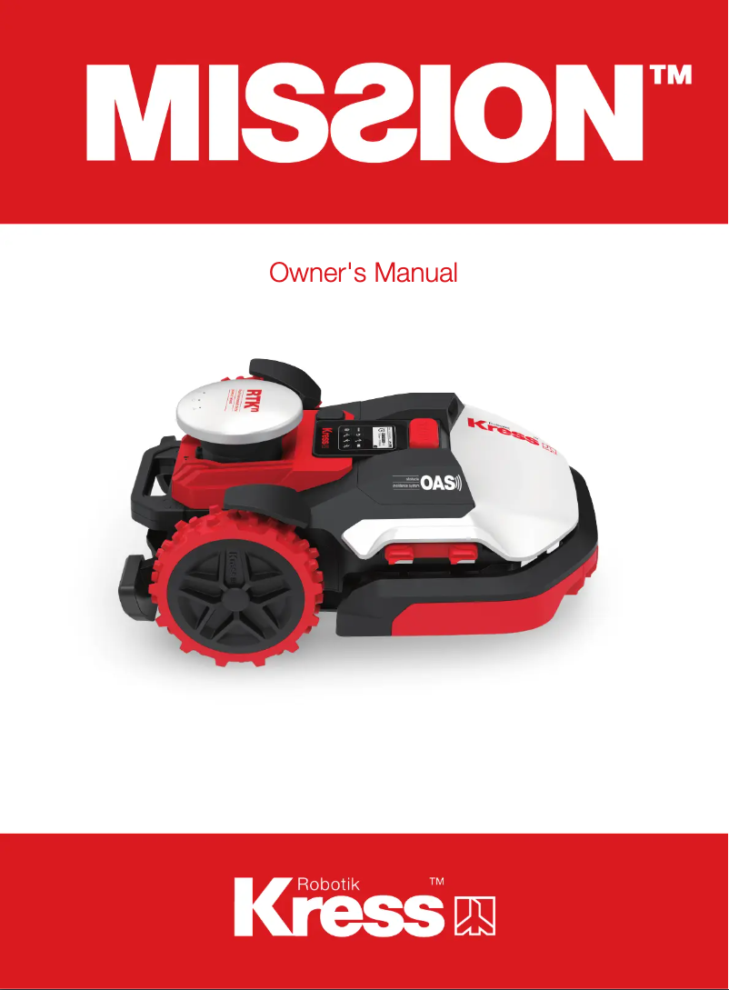 Page n°1 - Manuel utilisateur Kress Mission KR173E