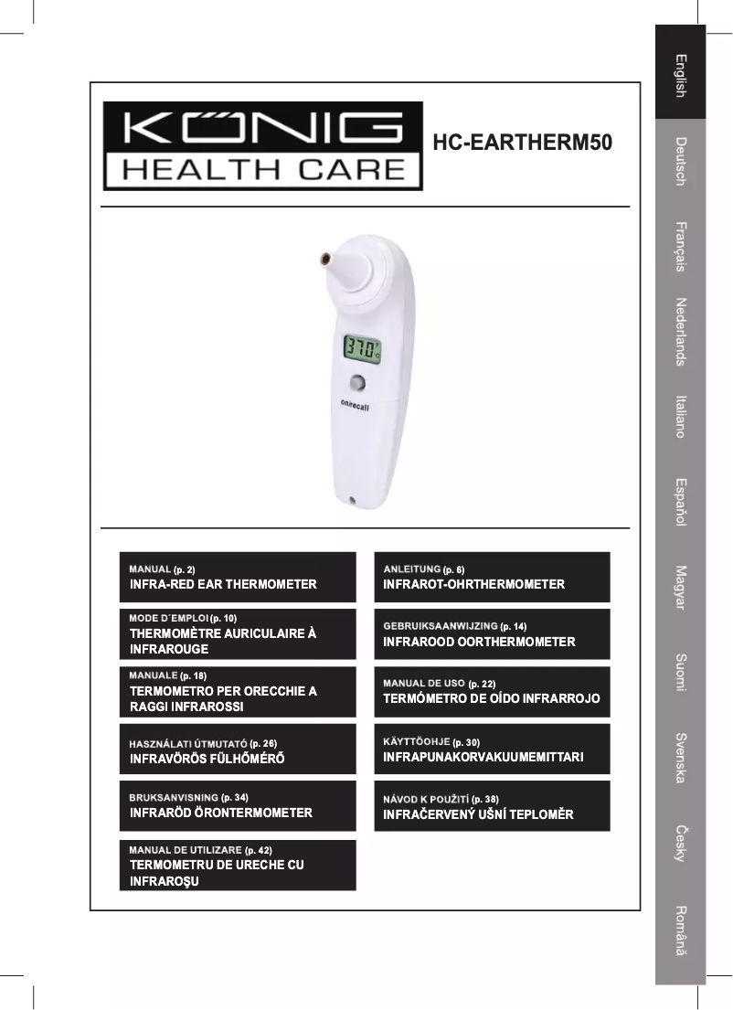Page 1 de la notice Manuel utilisateur Konig HC-EARTHERM50