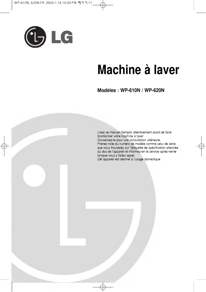 Page 1 de la notice Manuel utilisateur LG WP-620N