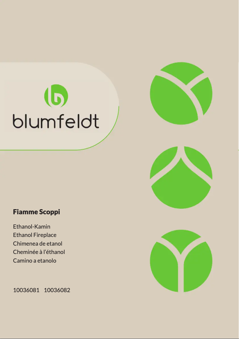 Page n°1 - Manuel utilisateur Blumfeldt Fiamme Scoppi