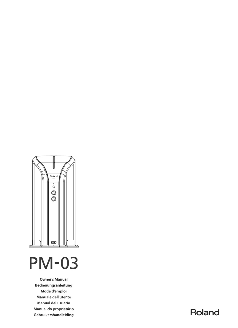 Page 1 de la notice Manuel utilisateur Roland PM-03