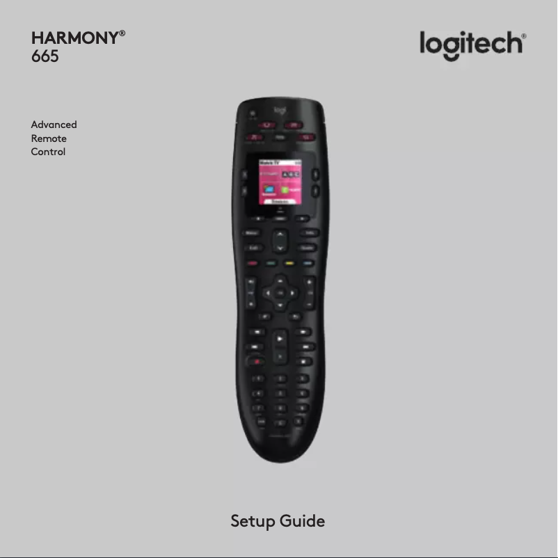 Page n°1 - Manuel utilisateur Logitech Harmony 665