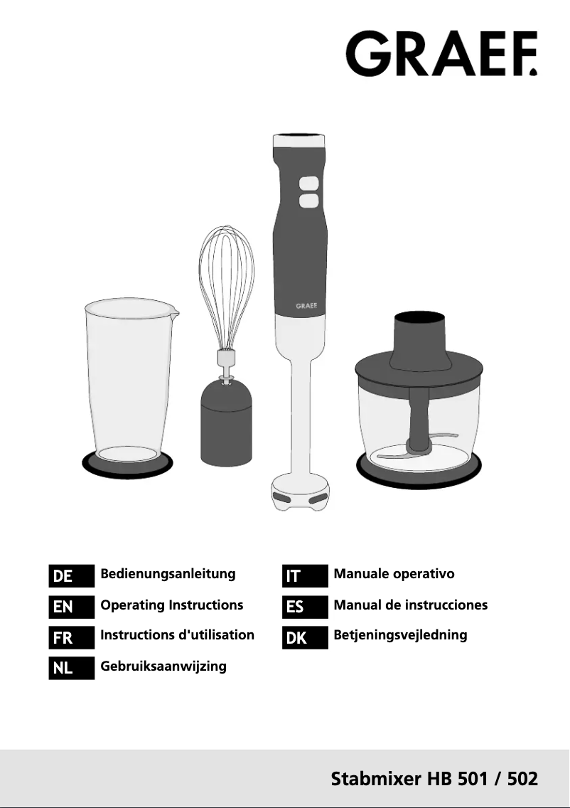 Page 1 of the manual User Manual Graef HB 502