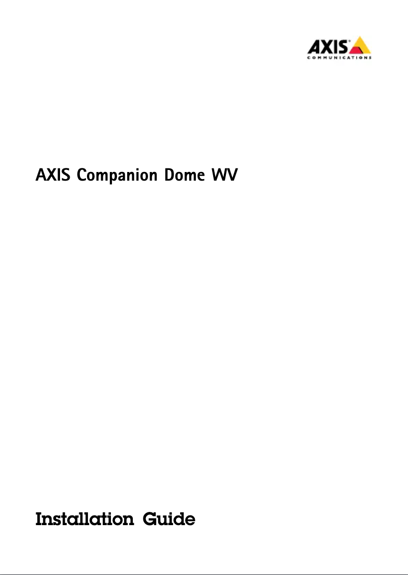 Imagen de la primera página del manual del dispositivo Companion Dome WV