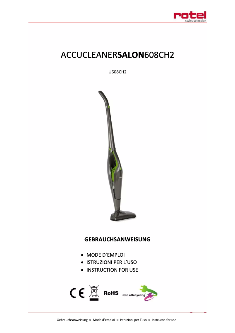 Page n°1 - Manuel utilisateur Rotel Salon