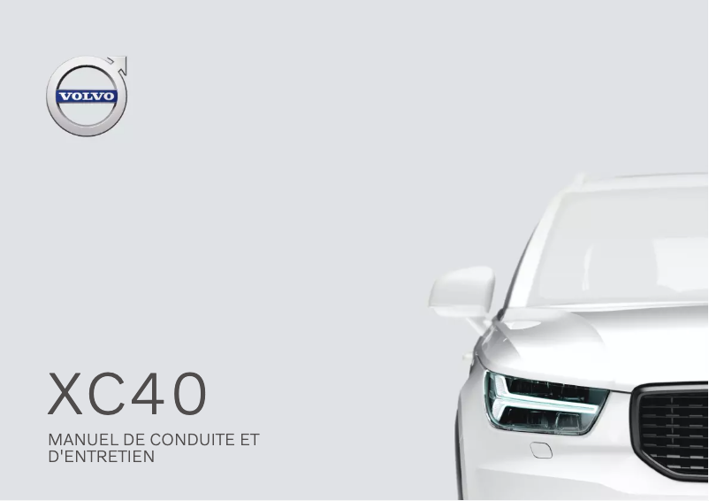 Page n°1 - Manuel utilisateur Volvo XC40 (2019)
