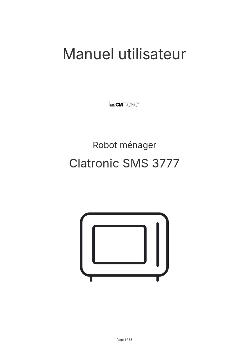Image de la première page du manuel de l'appareil SMS 3777