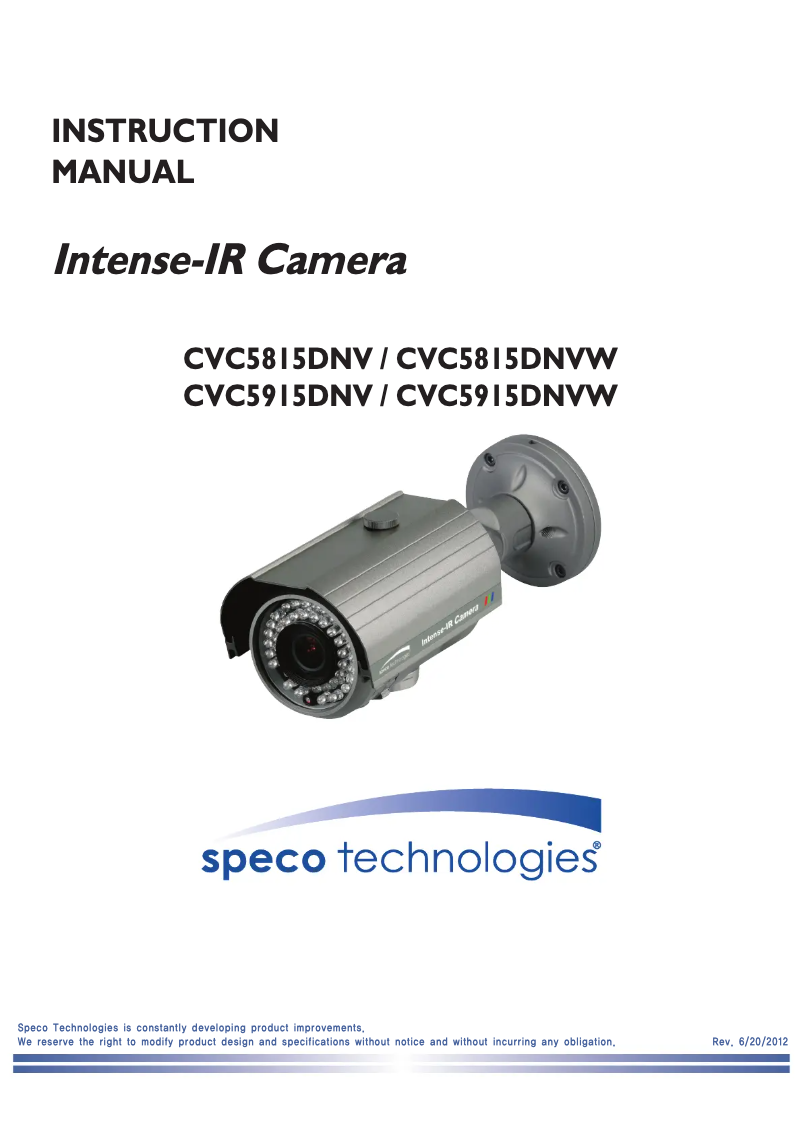 Image de la première page du manuel de l'appareil CVC5815DNV