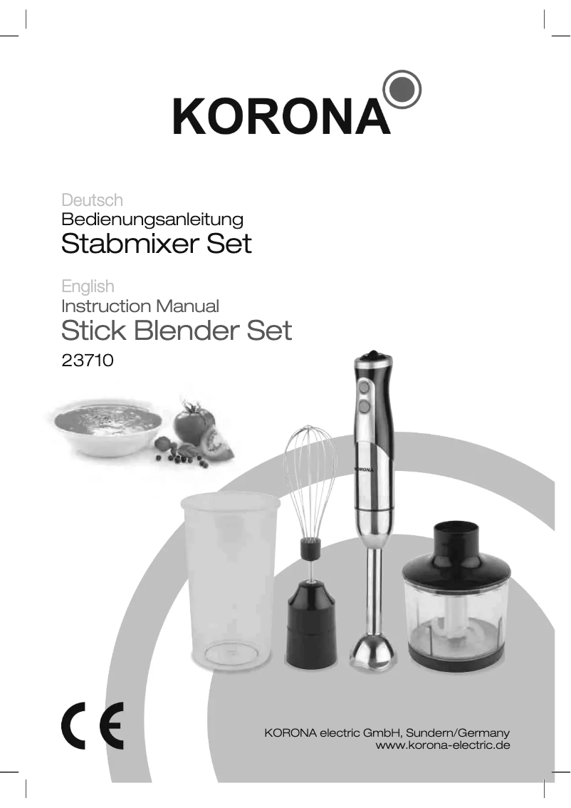 Page n°1 - Manuel utilisateur Korona 23710