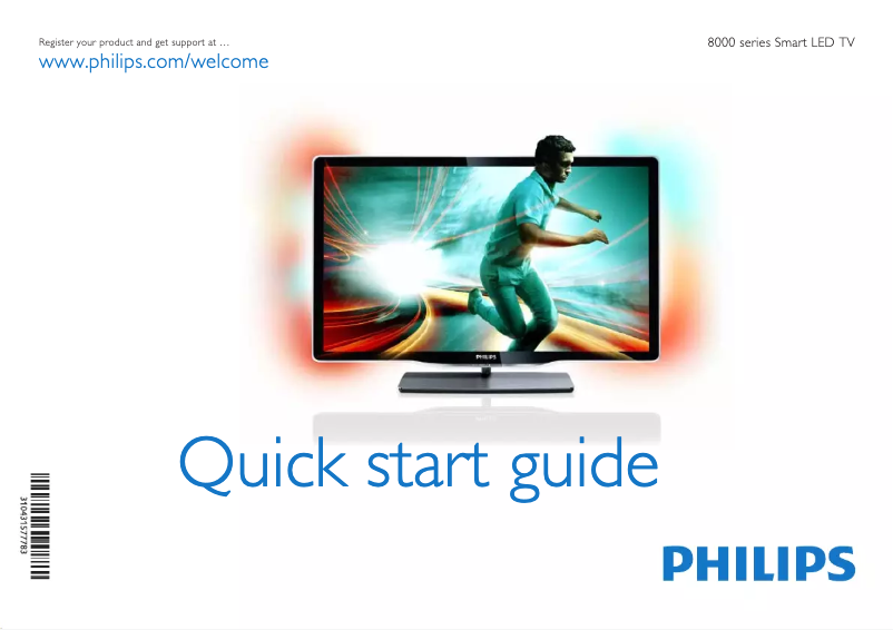 Page n°1 - Guide de démarrage rapide Philips 40PFL8606H