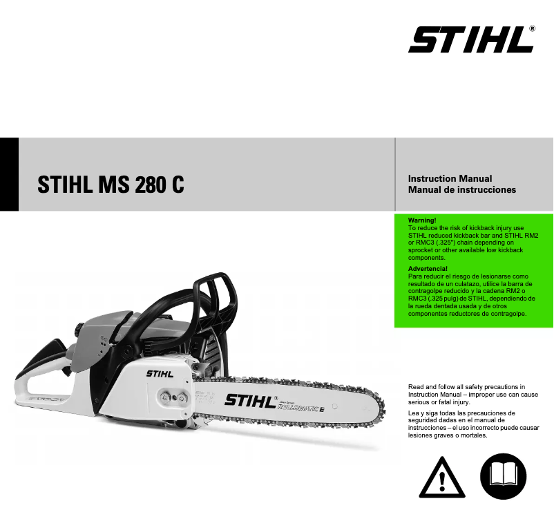 Page 1 de la notice Manuel utilisateur Stihl MS 280 C