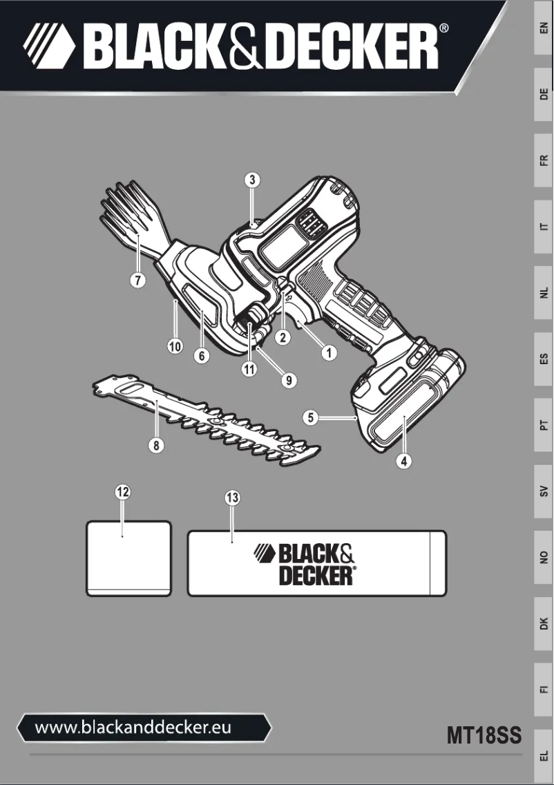 Page 1 de la notice Manuel utilisateur Black & Decker MT18SSK