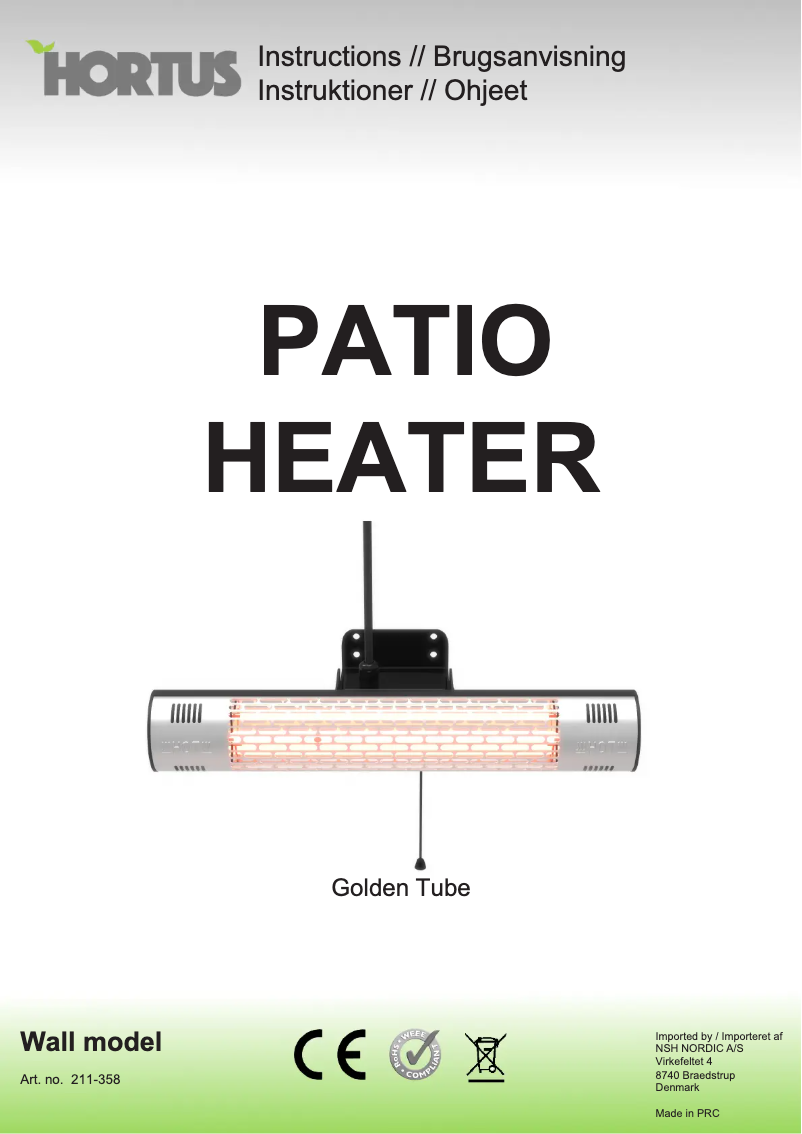 Image de la première page du manuel de l'appareil Golden Tube 211-358