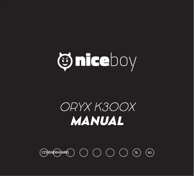 Page 1 de la notice Manuel utilisateur Niceboy ORYX K300X