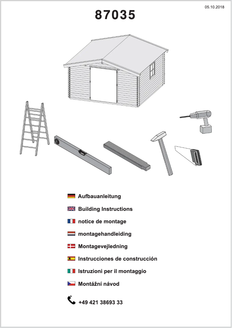 Page 1 de la notice Manuel utilisateur Karibu Vollerwiek