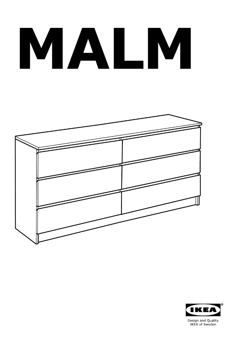 Page 1 de la notice Manuel utilisateur Ikea MALM (6 drawers)