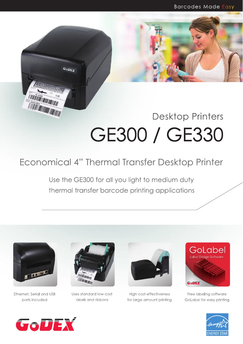 Page 1 de la notice Brochure Godex GE300