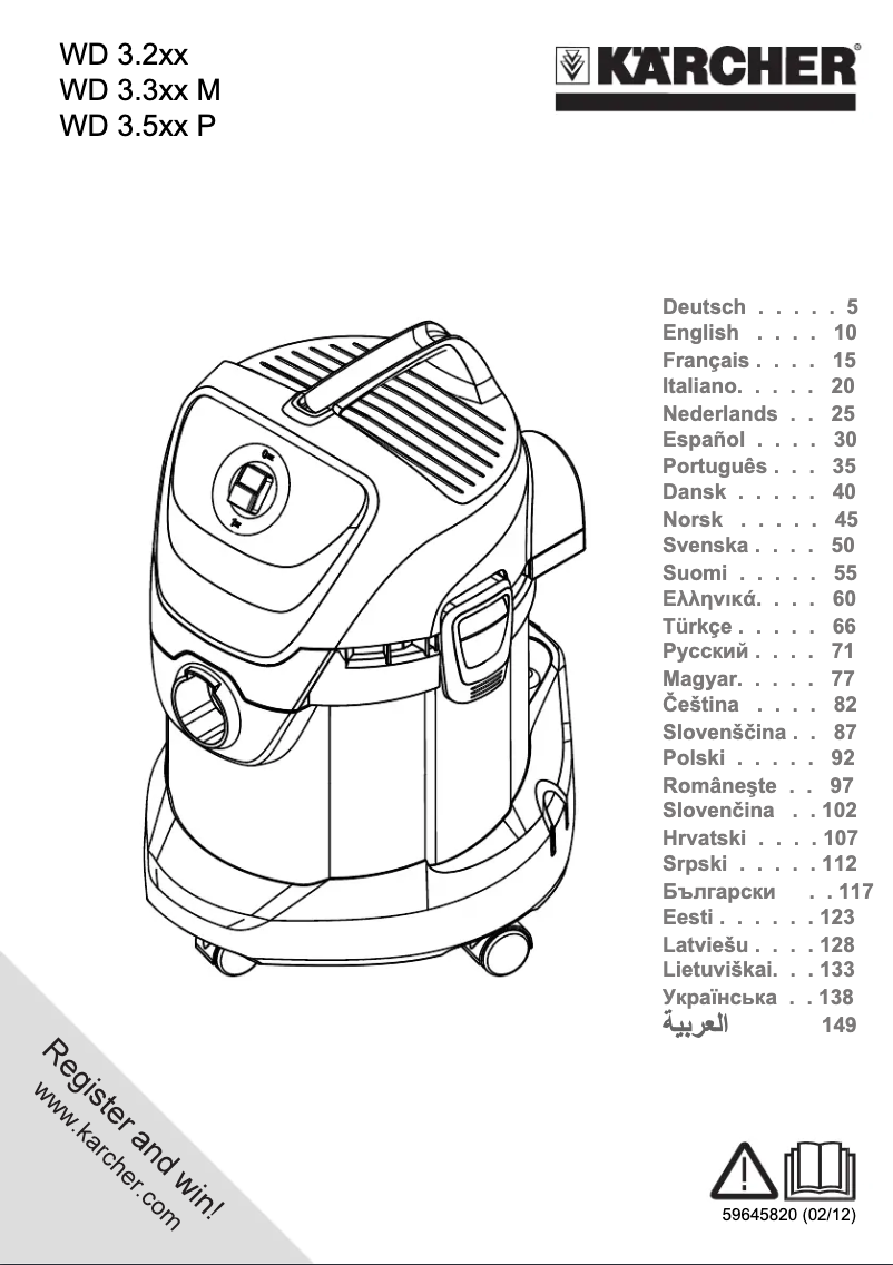 Page 1 of the manual User Manual Kärcher WD 3.500 P