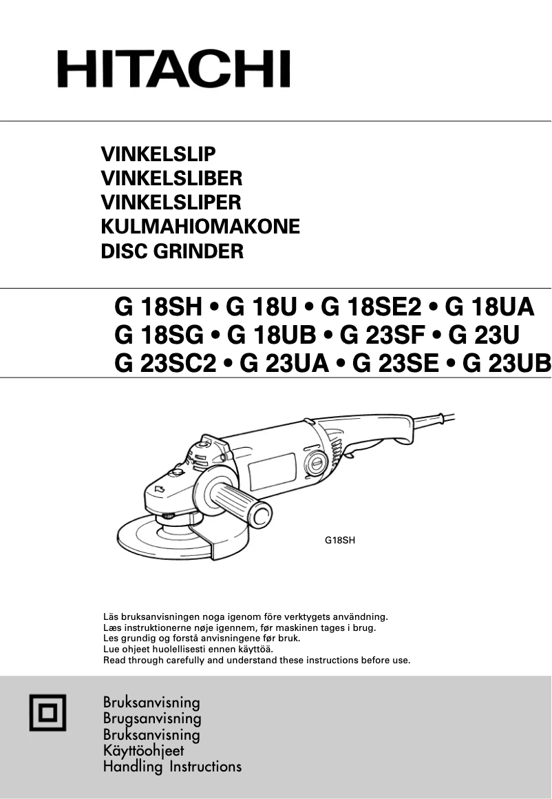 Page 1 de la notice Manuel utilisateur Hitachi G 18SH