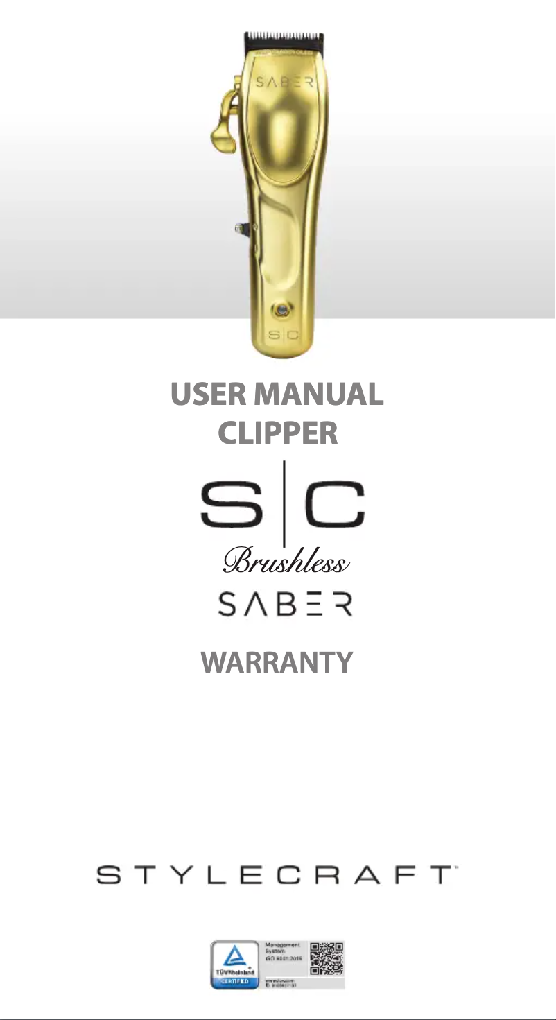 Page n°1 - Manuel utilisateur StyleCraft Saber