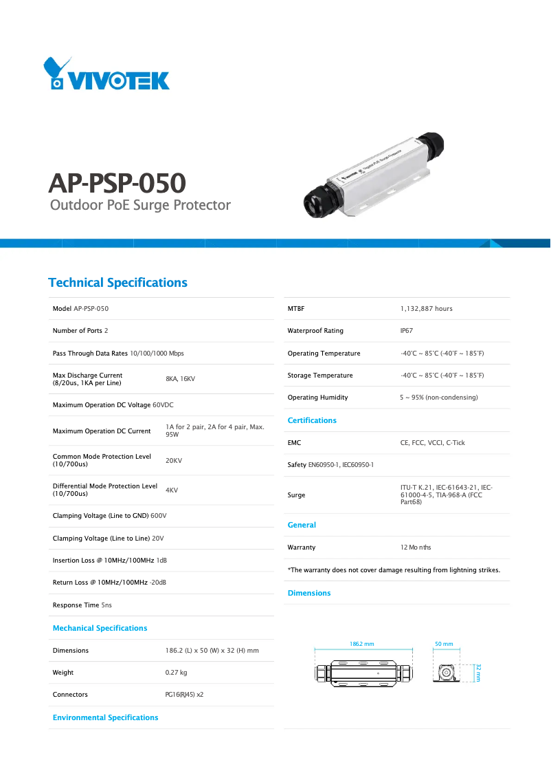 Image de la première page du manuel de l'appareil AP-PSP-050