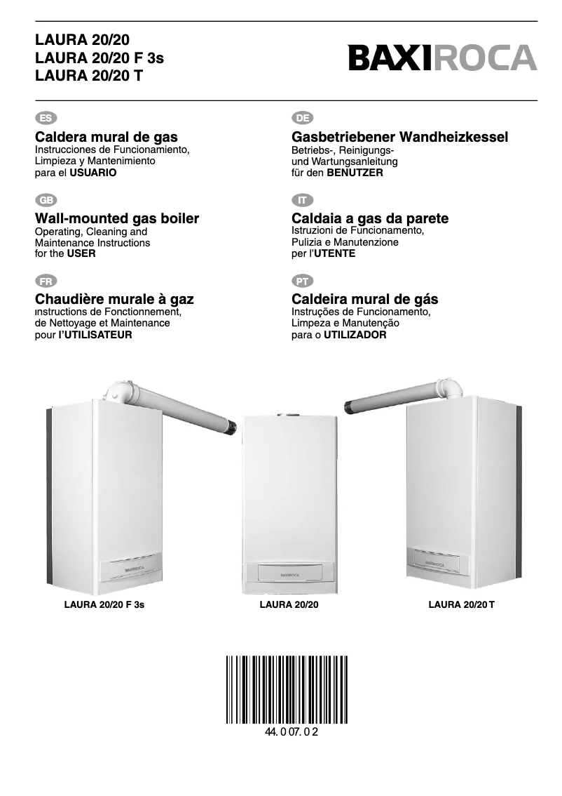 Image de la première page du manuel de l'appareil Laura 20/20 F 3s