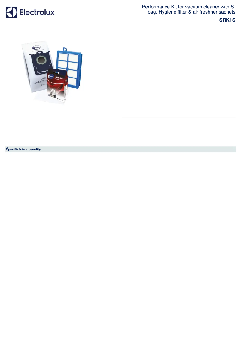 Page n°1 - Manuel utilisateur Electrolux SRK1S