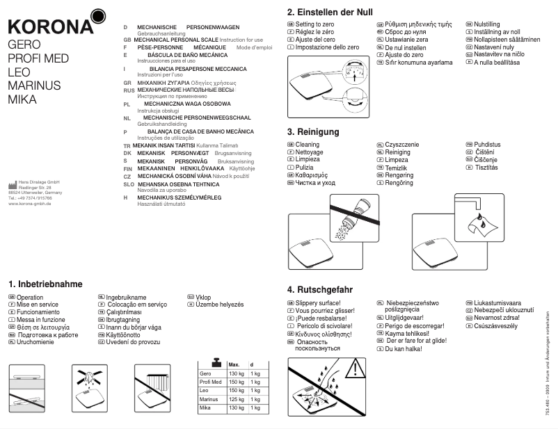 Image de la première page du manuel de l'appareil Profi Med