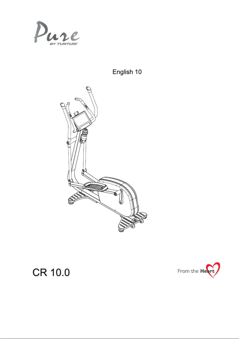 Page 1 de la notice Manuel utilisateur Tunturi Pure CR 10.0