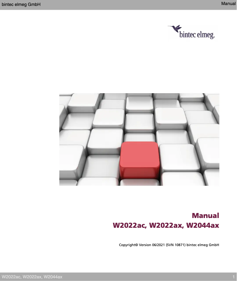 Page 1 de la notice Manuel utilisateur Bintec-elmeg W2022ax