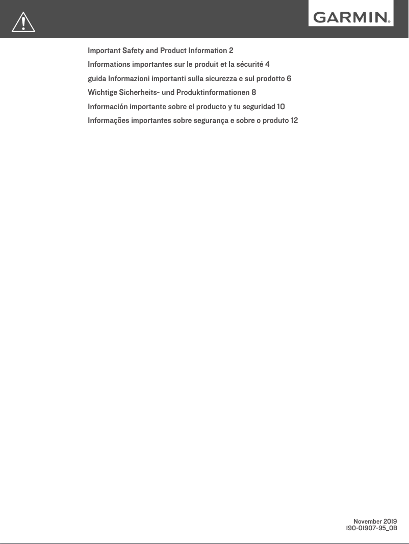 Page n°1 - Instructions de sécurité Garmin D2 Delta PX